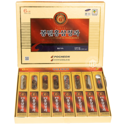 Hồng sâm nguyên củ tẩm mật ong hộp 300g chính hãng Pocheon sâm Hàn Quốc 6 năm tuổi