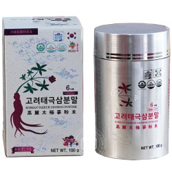 Bột hồng sâm thái cực Korean Taekuk Ginseng Powder Premium hộp 1 lọ x 100g