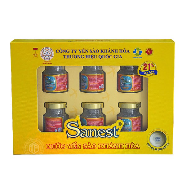 Yến Sào Sanest Khánh Hòa hộp 6 lọ