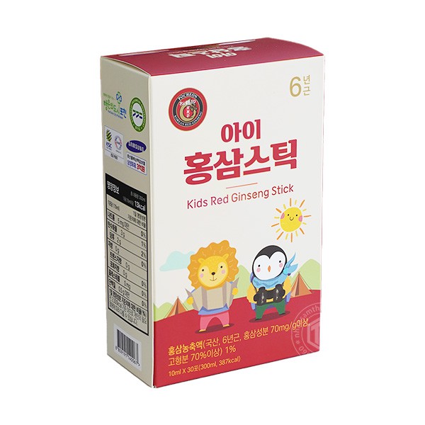 Nước hồng sâm Pocheon dành cho trẻ em dạng thanh - Kids red ginseng stick