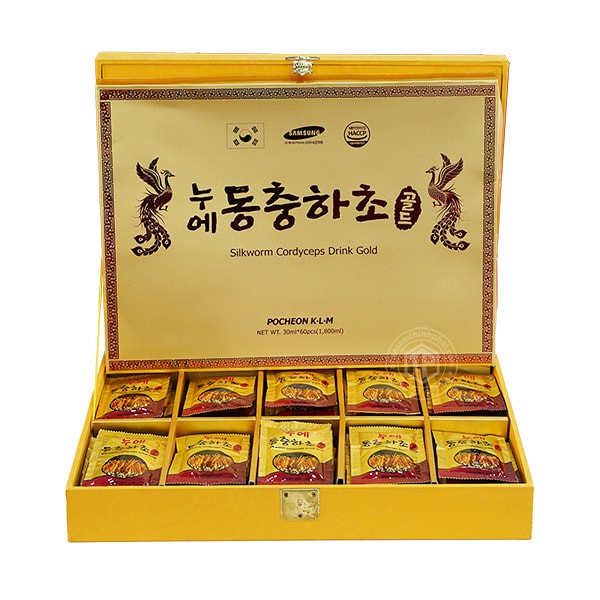 Nước đông trùng hạ thảo Hàn Quốc Pocheon hộp 60 gói x 30ml