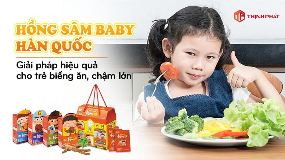 Hồng sâm baby Hàn Quốc. Giải pháp hiệu quả cho trẻ biếng ăn, chậm lớn