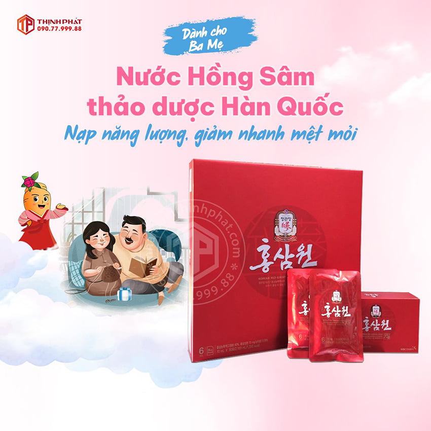 Nước hồng sâm thảo dược Hàn Quốc. Nap năng lượng, giảm nhanh mệt mỏi