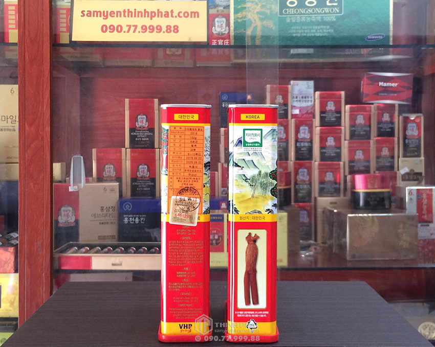 Hồng sâm củ khô 6 năm tuổi 150g hộp thiếc chính hãng Daedong Hàn Quốc
