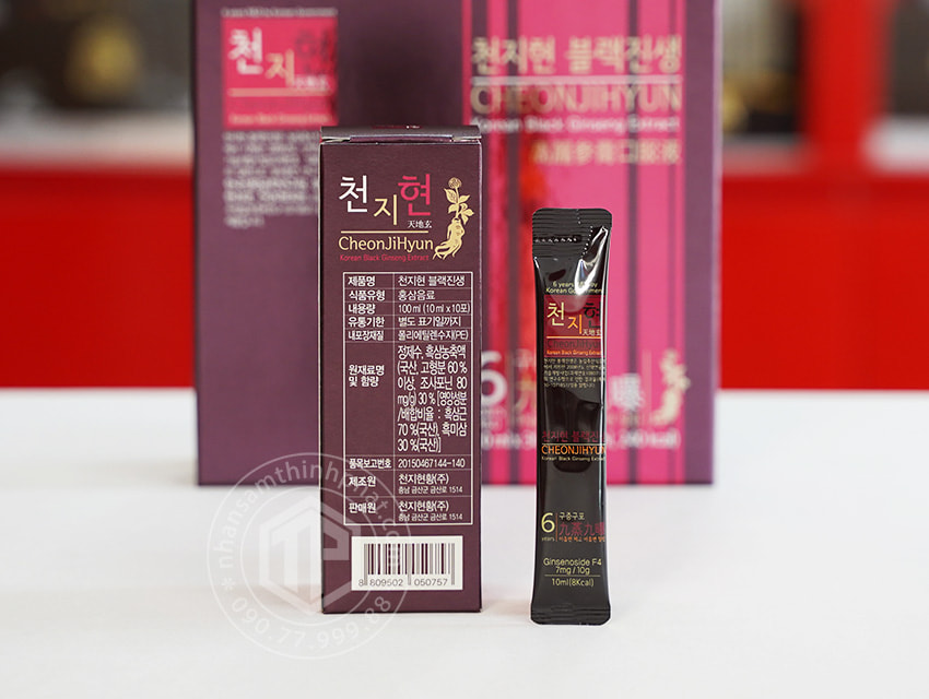 Tinh chất hắc sâm pha sẵn cao cấp Cheonjihyun Hàn Quốc hộp 30 gói x 10ml