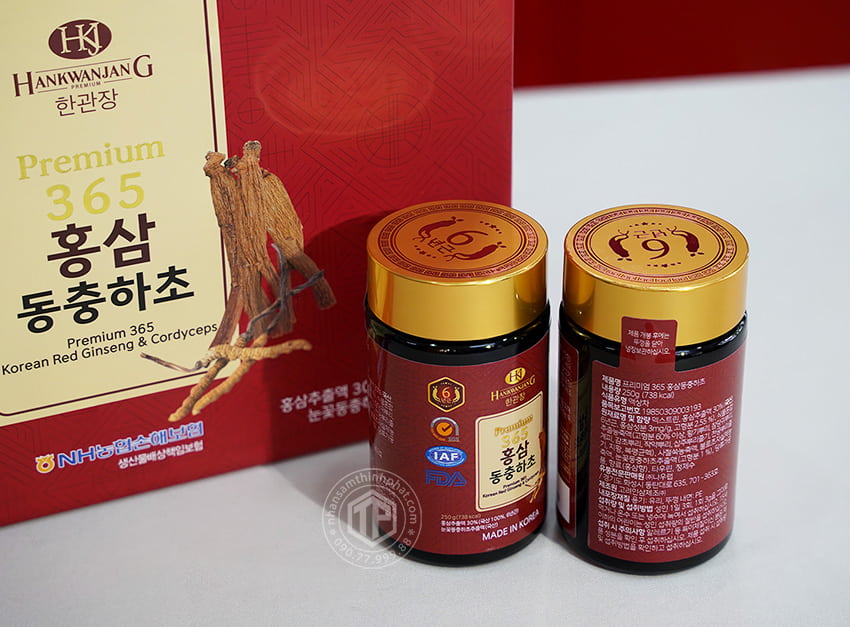 Cao hồng sâm đông trùng hạ thảo Hàn Quốc hộp 2 lọ x 250g