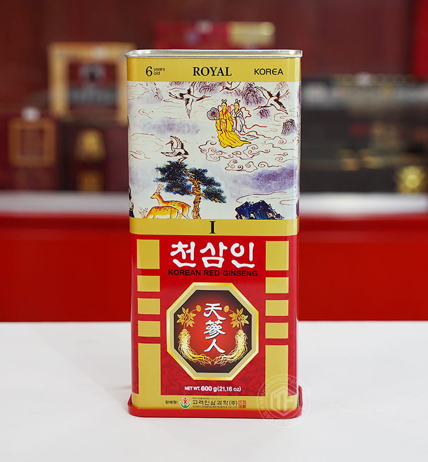 Hồng sâm củ khô hộp thiếc Bio 600g Chính hãng Hàn Quốc Hồng sâm củ khô hộp thiếc Bio 600g Chính hãng Hàn Quốc