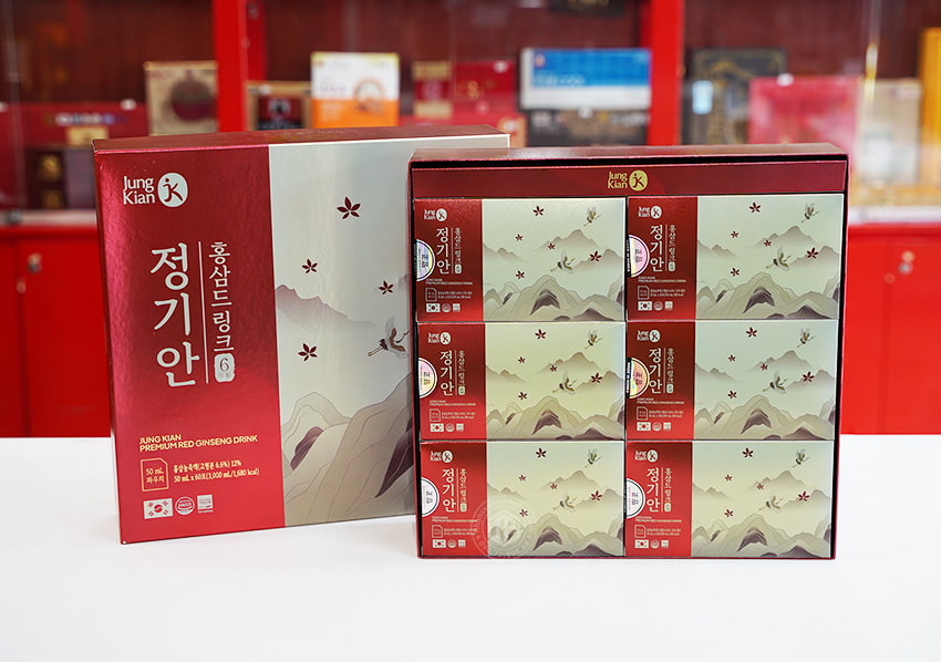 Nước hồng sâm Hàn Quốc Jung Kian Premium hộp 60 gói x 50ml