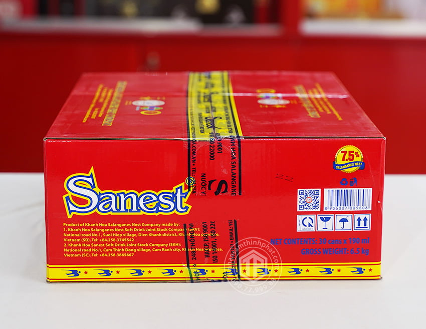 Nước yến Sanest thùng 30 lon
