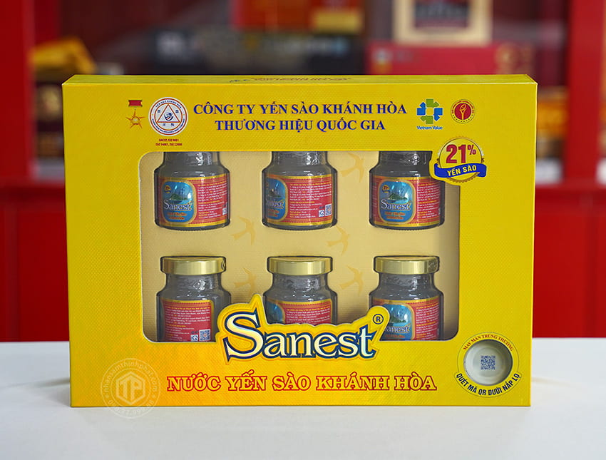 Yến Sào Sanest Khánh Hòa hộp 6 lọ