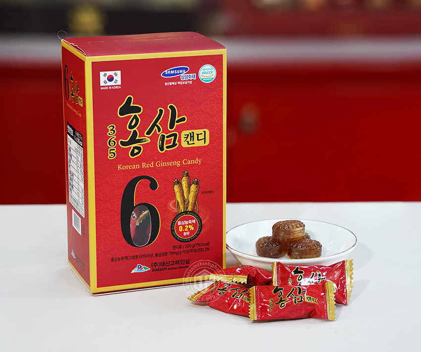 Kẹo hồng sâm Hàn Quốc hộp giấy 200g 