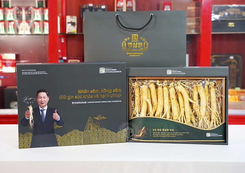 Nhân sâm tươi Hàn Quốc loại 1 nhập khẩu kg 20 củ Nhân sâm tươi Hàn Quốc loại 1 nhập khẩu kg 20 củ