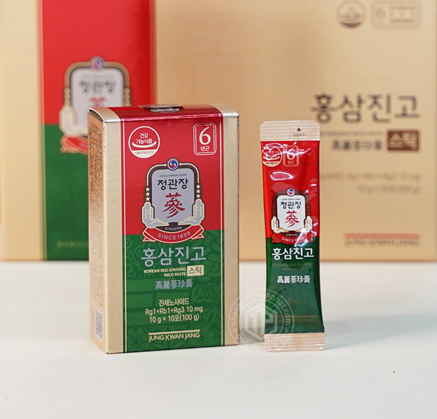 Tinh chất hồng sâm mật ong KGC Jung Kwan Jang Mild Paste hộp 30 gói x 10g Tinh chất hồng sâm mật ong KGC Jung Kwan Jang Mild Paste hộp 30 gói x 10g