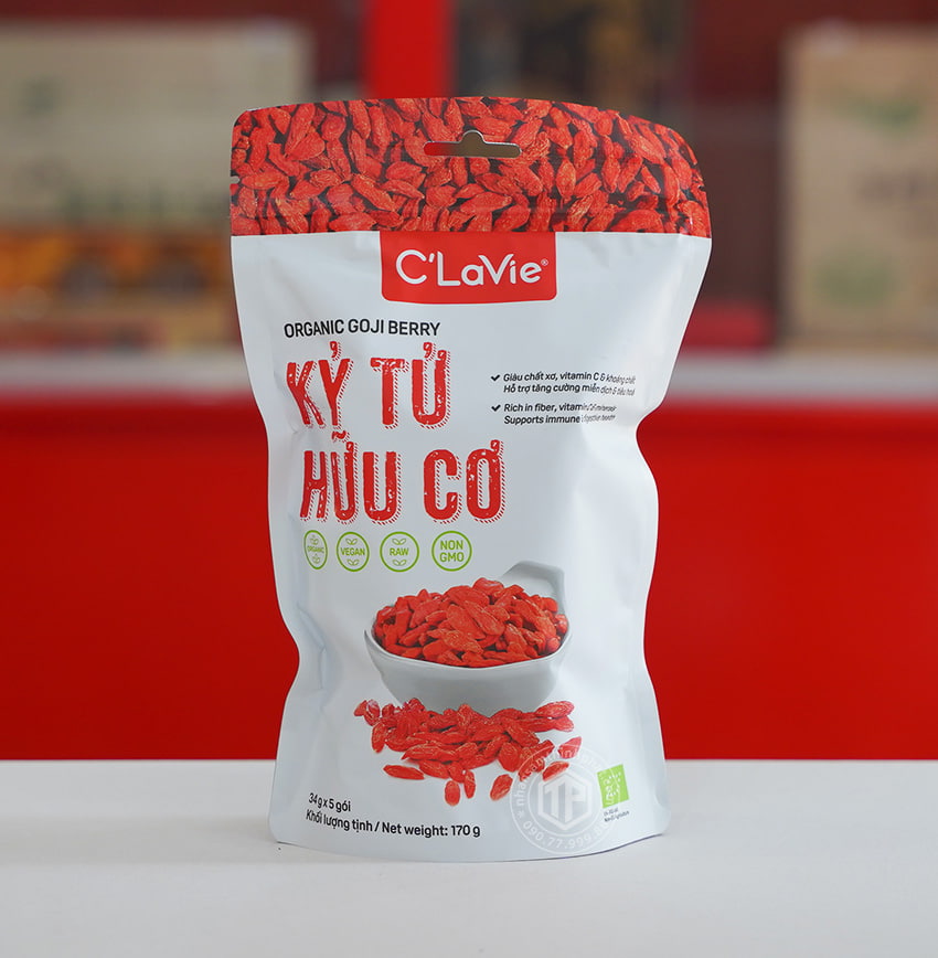 Kỷ tử hữu cơ Goji Berries túi 170g Kỷ tử hữu cơ Goji Berries túi 170g