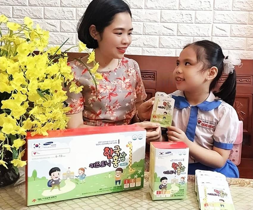 Nước hồng sâm baby Daedong là thức uống dinh dưỡng  yêu thích của nhiều trẻ em Việt Nam