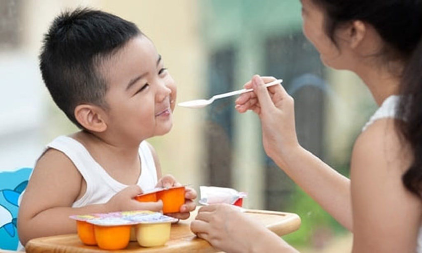 Thành phần acid lactic có trong sữa chua rất tốt cho hệ tiêu hóa của trẻ