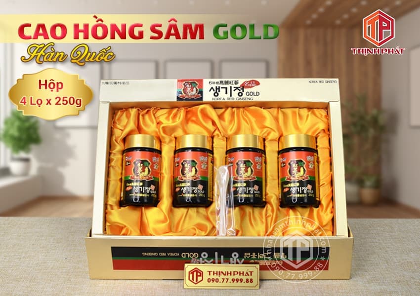 Cao hồng sâm Gold chính hãng Hàn Quốc hộp 4 lọ