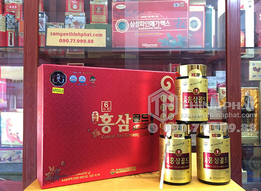 Cao hồng sâm Bio Apgold Hàn Quốc 6 năm tuổi chính hãng hộp 3 lọ x 240g