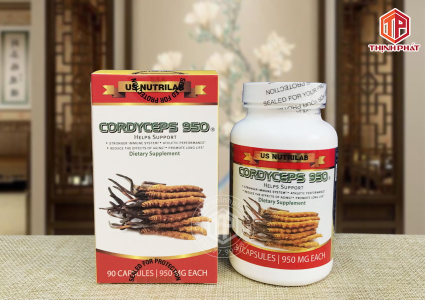 Đông trùng hạ thảo Cordyceps 950 của Mỹ hộp 90 viên