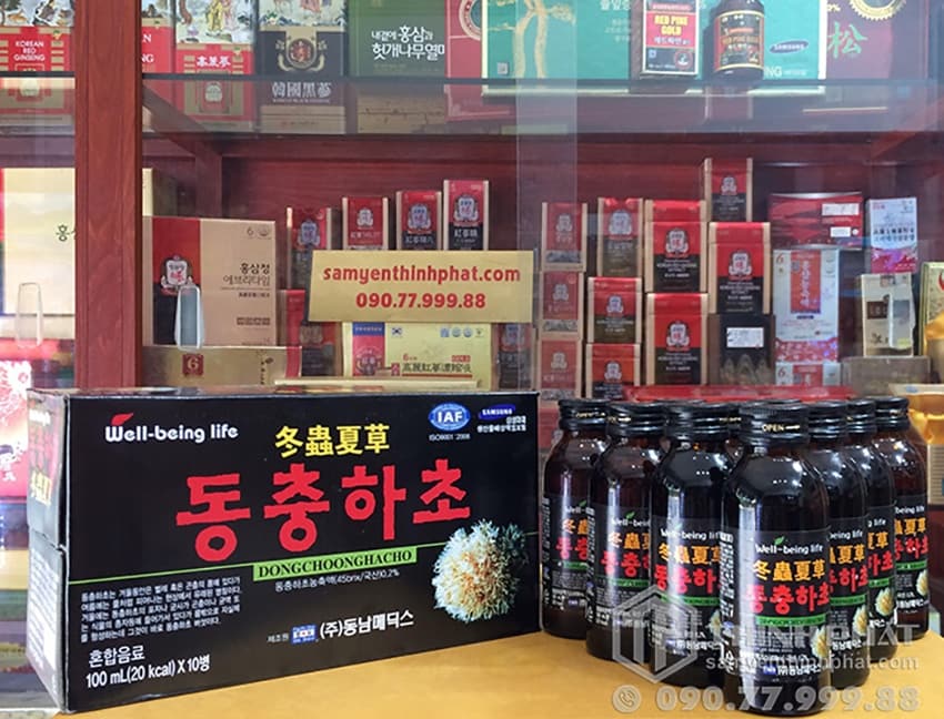 Nước đông trùng hạ thảo Hàn Quốc hộp 10 chai