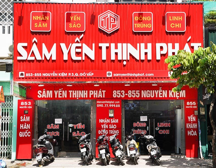 Showroom sâm yến Thịnh Phát : 853 - 855 Nguyễn Kiệm, P3, Q.Gò Vấp, TPHCM