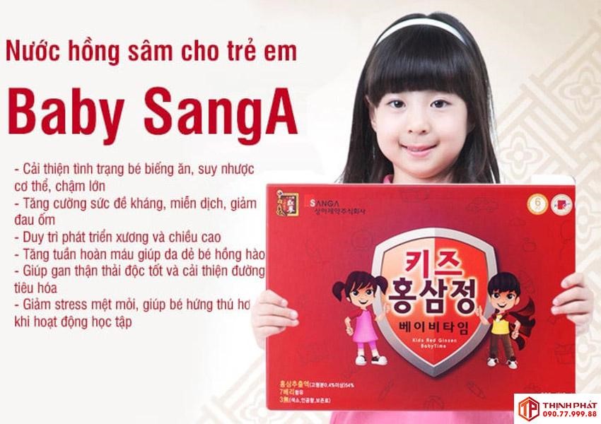 Nước hồng sâm Sanga Baby Hàn Quốc dành cho trẻ em hộp 30 gói