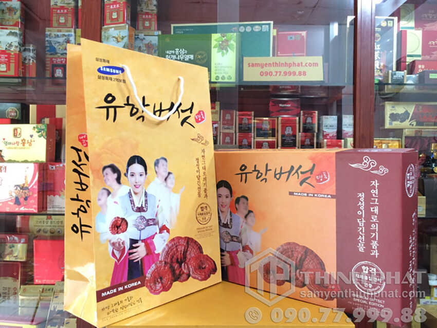 Nấm linh chi Hàn Quốc hộp quà tặng thượng hạng