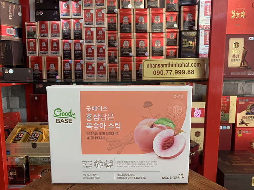 Nước hồng sâm đào cao cấp KGC Hàn Quốc 30 gói x 10ml