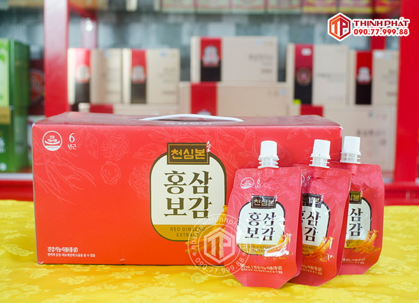 Nước hồng sâm Chunho Hàn Quốc hộp 30 gói x 80ml