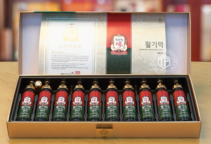 Nước hồng sâm KGC hộp 10 ống - Chính hãng sâm Chính phủ Hàn Quốc Cheon Kwan Jang