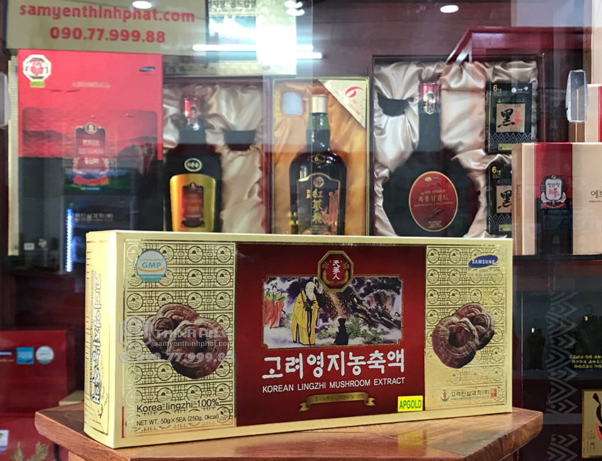 Cao linh chi đỏ Hàn Quốc hộp 5 lọ x 50g