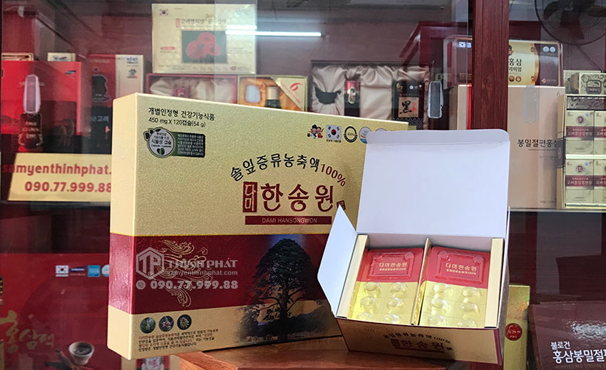 Viên tinh dầu thông đỏ Chính phủ Hàn Quốc Dami Hansongwong cao cấp 120 viên